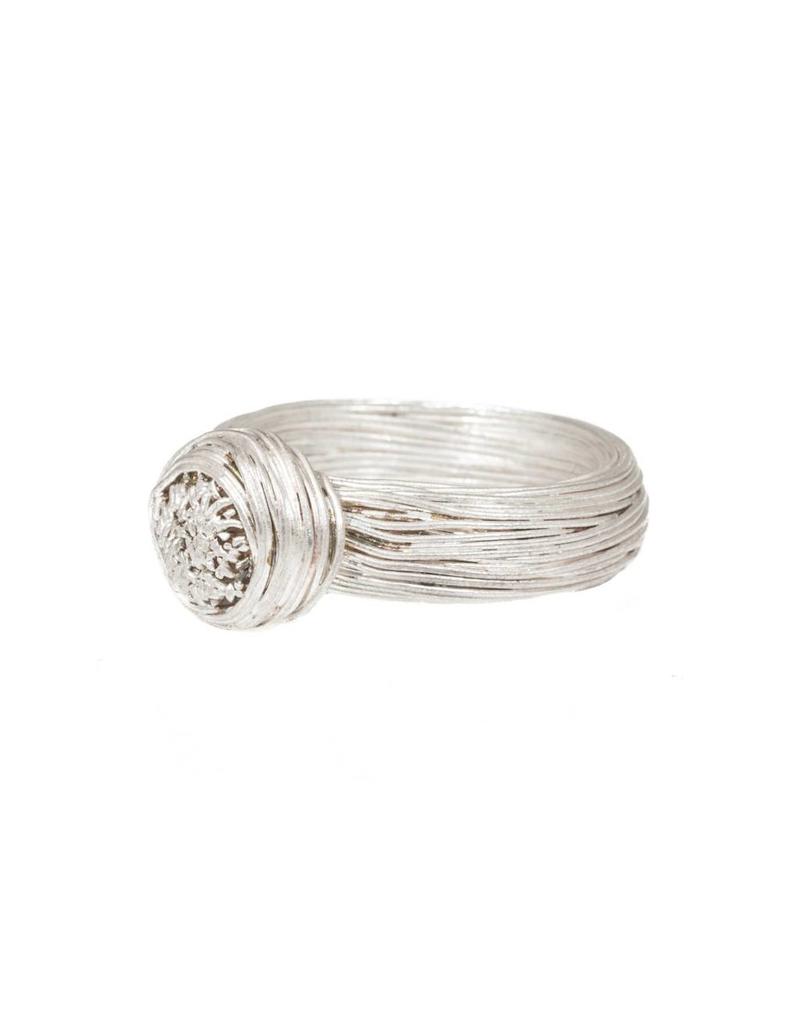 Top Knot Ring in Fine Silver