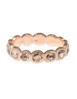 Eternity Band with Rose Cut Cognac Organic Diamonds in 14k Rose Gold