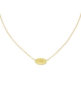 Oval Sand Necklace in 18k Yellow Gold