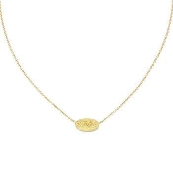 Oval Sand Necklace in 18k Yellow Gold