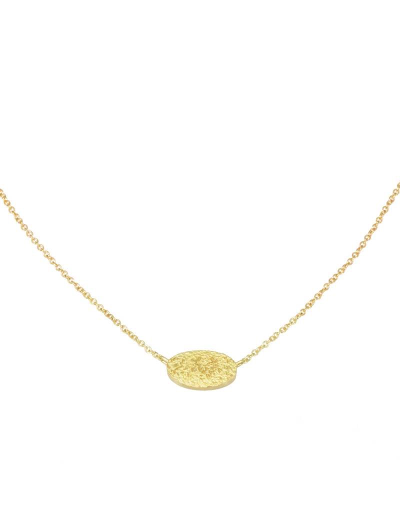 Oval Sand Necklace in 18k Yellow Gold