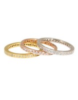 Eternity Band in 14k Rose Gold with Flush Set White Diamonds