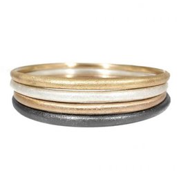 Sand Textured Tapered Bangle Plain