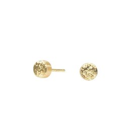 Smashed Sand Post Earrings in 18k Yellow Gold