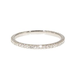 Micro Pave Eternity Band with White Diamonds in Platinum