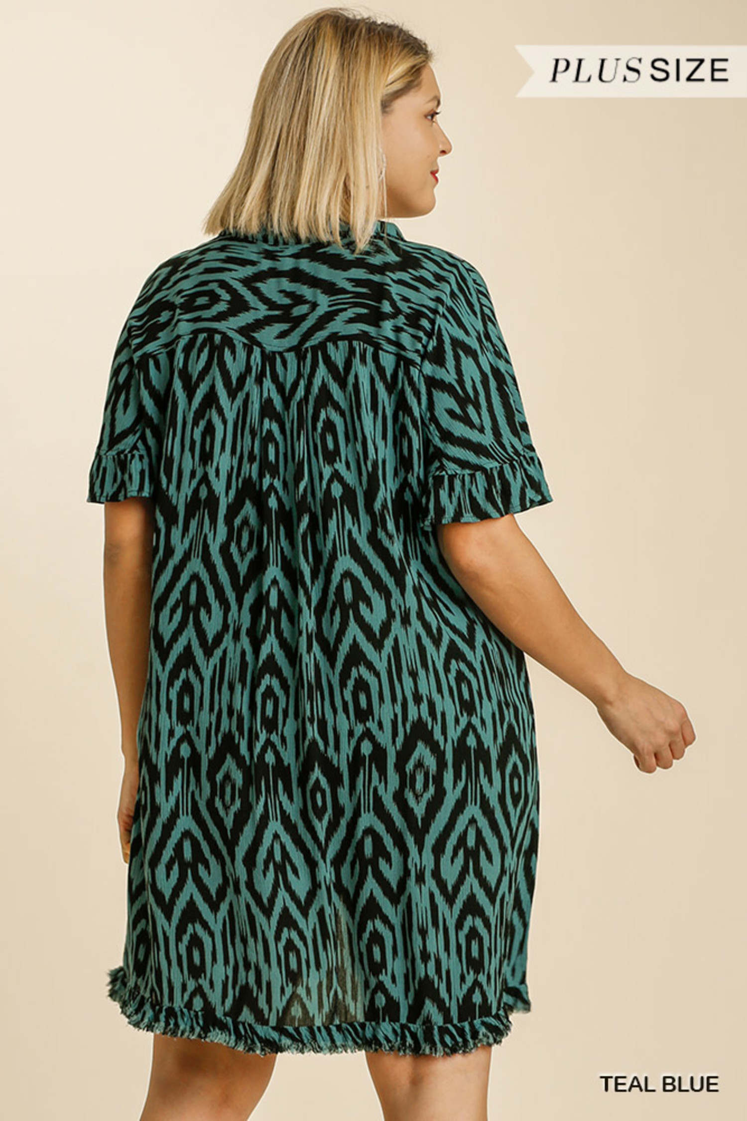 Umgee Ikat Print Shirt Dress - Sassy Lassie