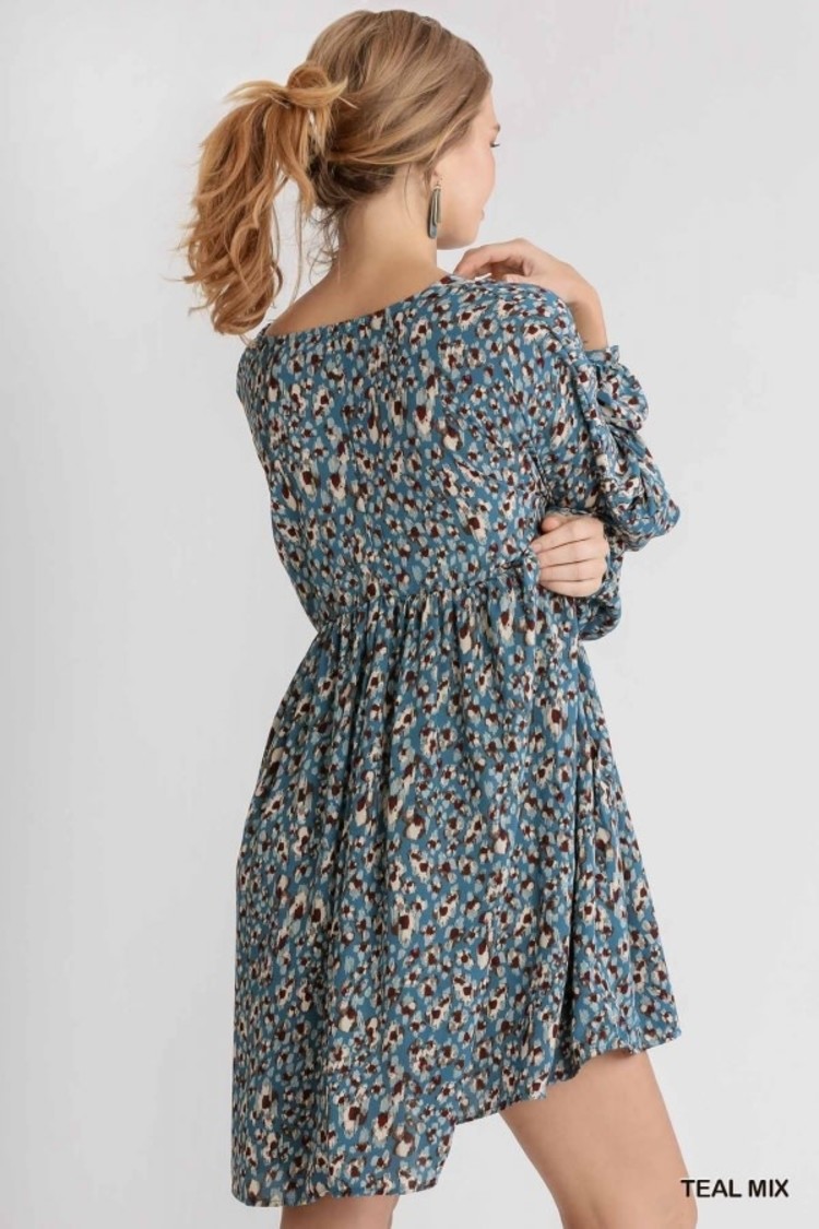 Umgee Long Puff Sleeve Dress