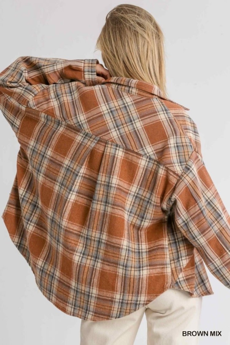 Umgee Plaid Short Shacket