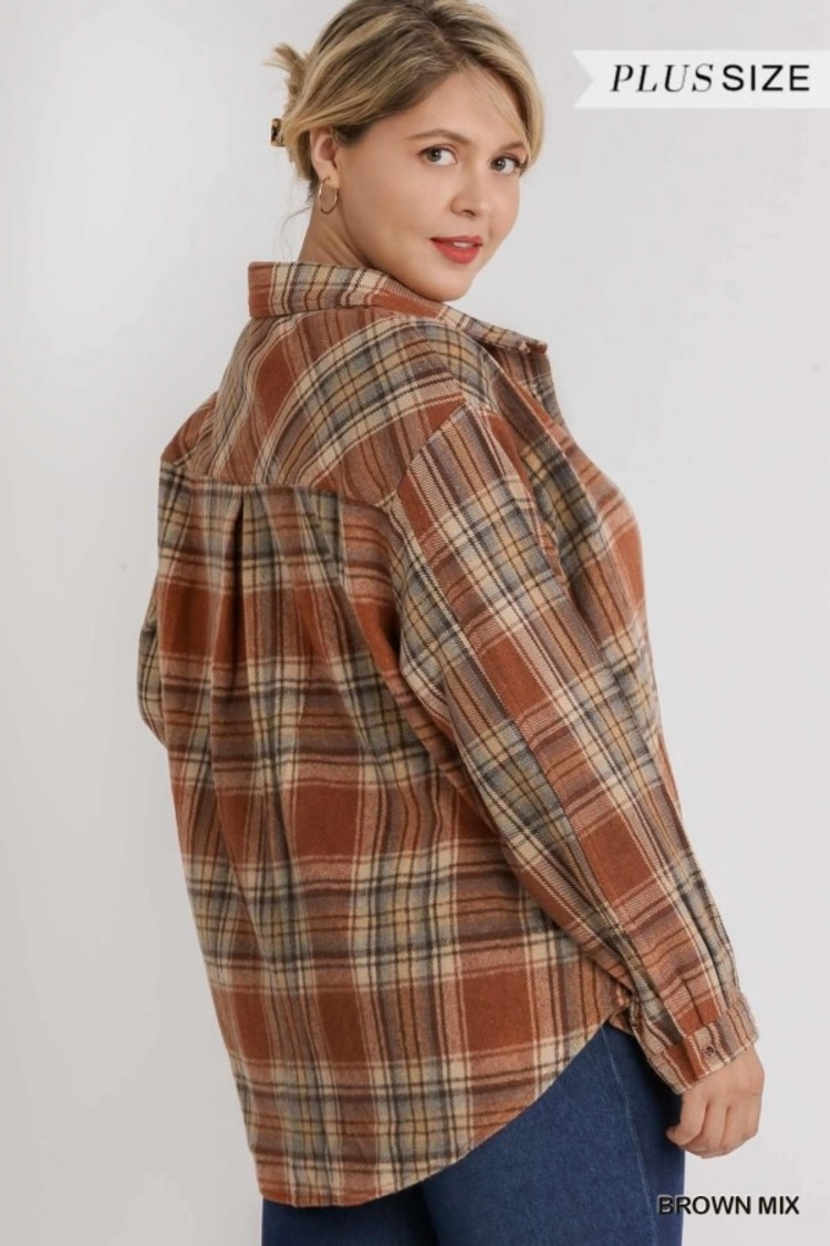 Umgee Plaid Short Shacket