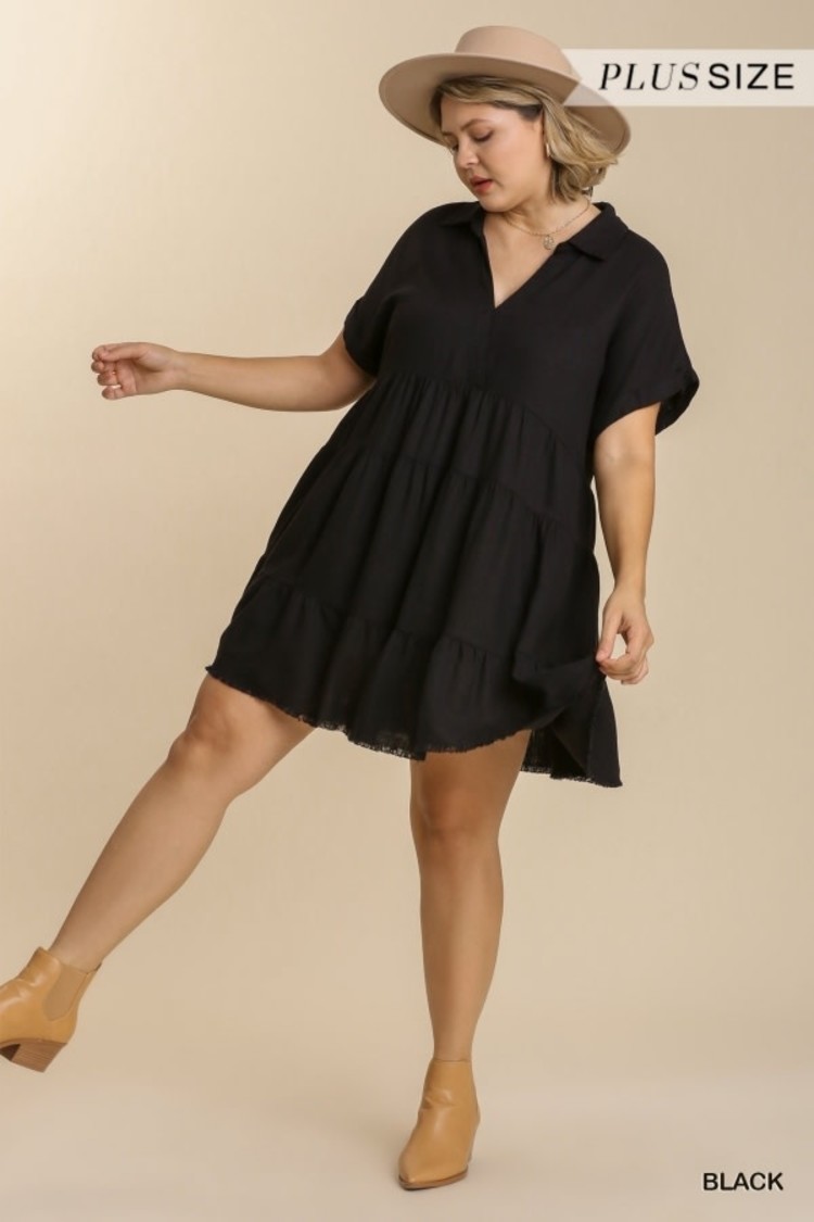 Umgee Short Ruffle Tier Dress