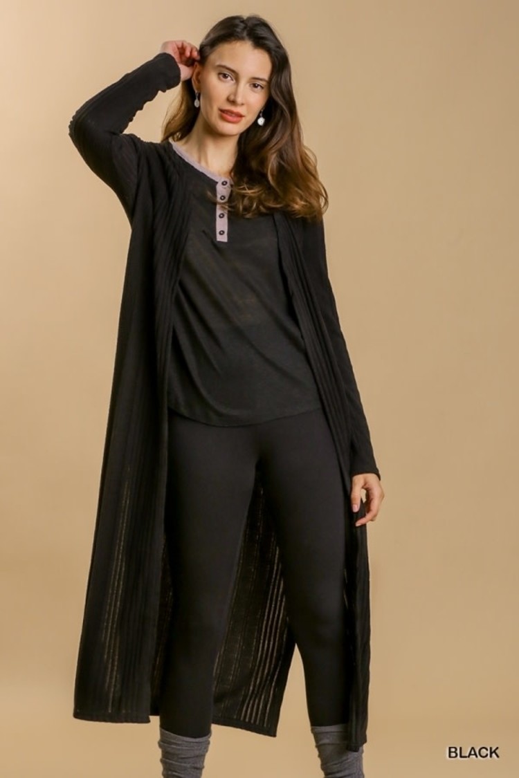 Umgee Cardigan with Side Slits