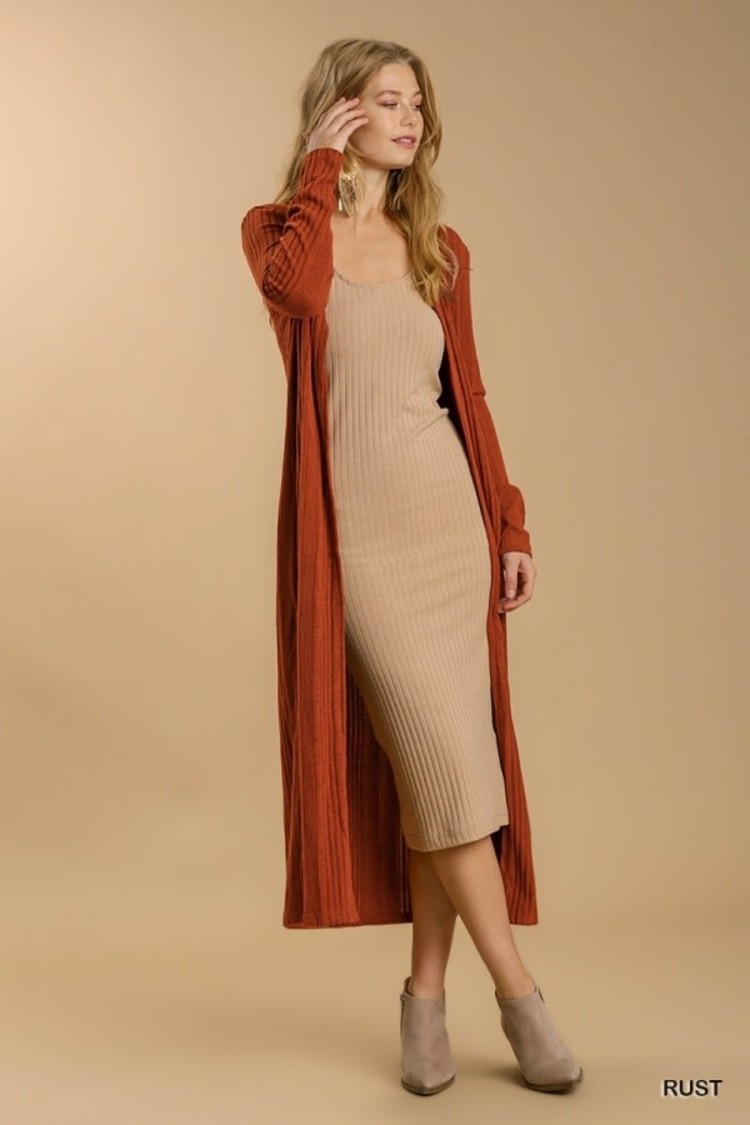 Umgee Cardigan with Side Slits