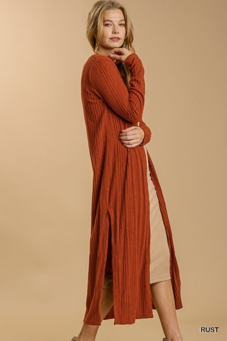 Umgee Cardigan with Side Slits