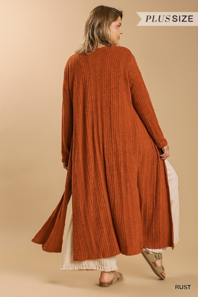 Umgee Cardigan with Side Slits