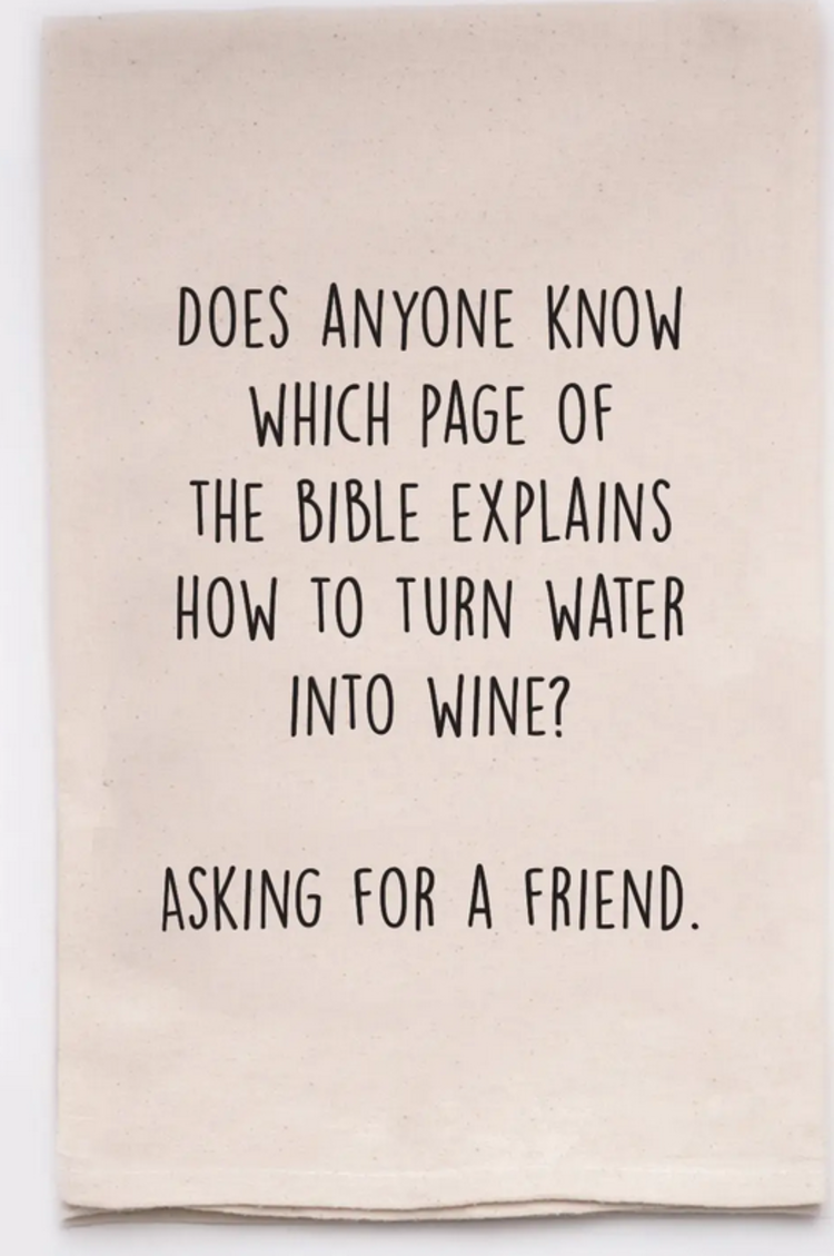 ellembee Water into Wine Towel