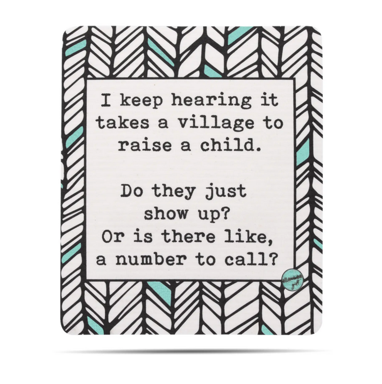 ellembee It Takes a Village Dishcloth