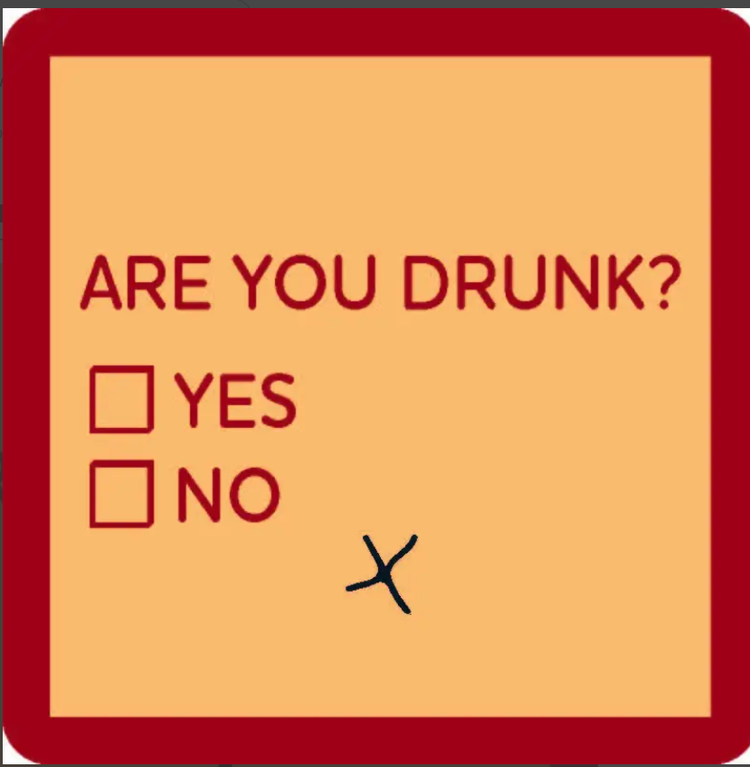 Drinks on Me Coaster Are You Drunk?