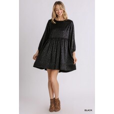 Umgee Jacquard Long Sleeve Dress