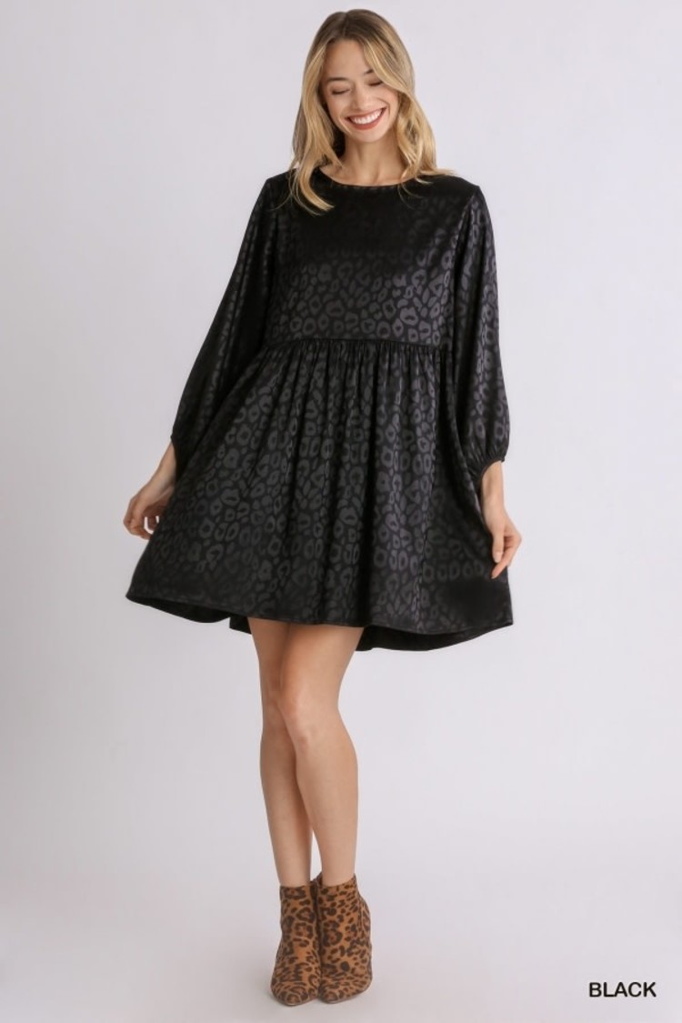 Umgee Jacquard Long Sleeve Dress