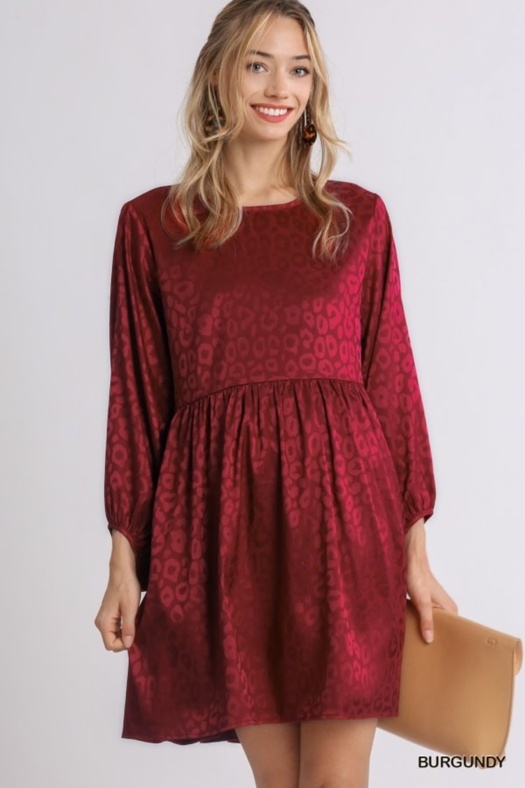 Umgee Jacquard Long Sleeve Dress