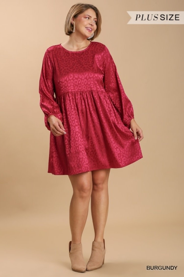 Umgee Jacquard Long Sleeve Dress