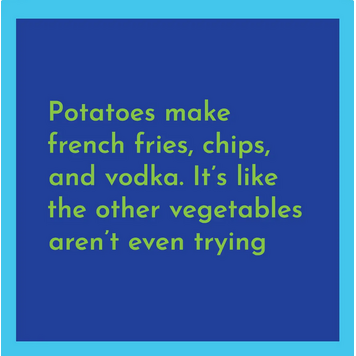 Drinks on Me Potatoes x Fries Coaster
