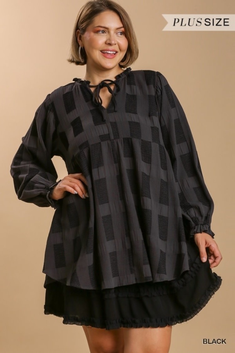 Umgee Chenille Babydoll Top