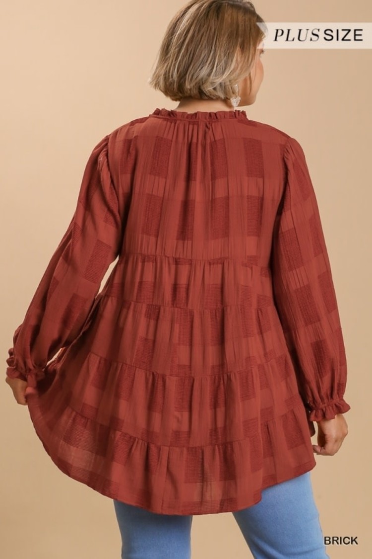 Umgee Chenille Babydoll Top