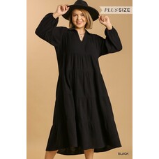 Umgee Gauze Tiered Maxi Dress