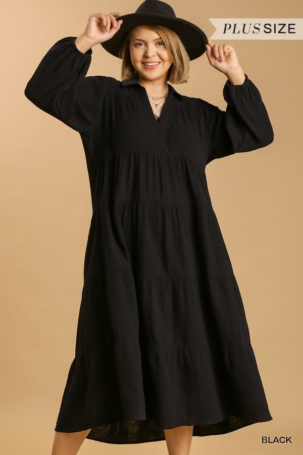 Umgee Gauze Tiered Maxi Dress Sassy Lassie