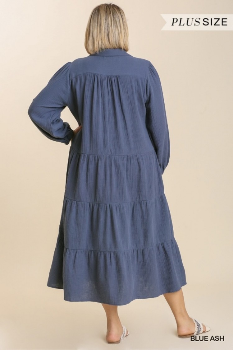 Umgee Umgee Gauze Tiered Maxi Dress