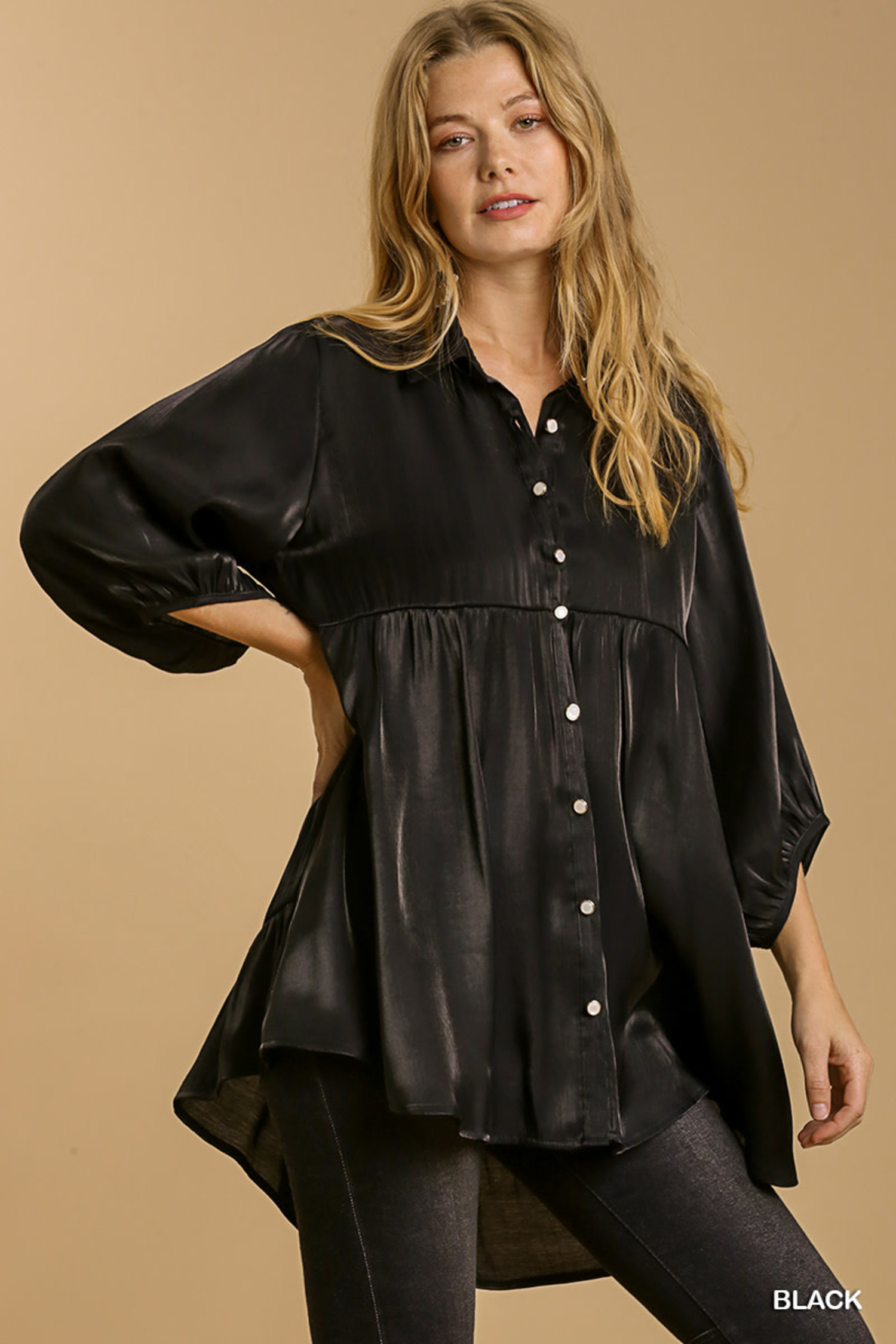 Satin Tiered Tunic - Sassy Lassie