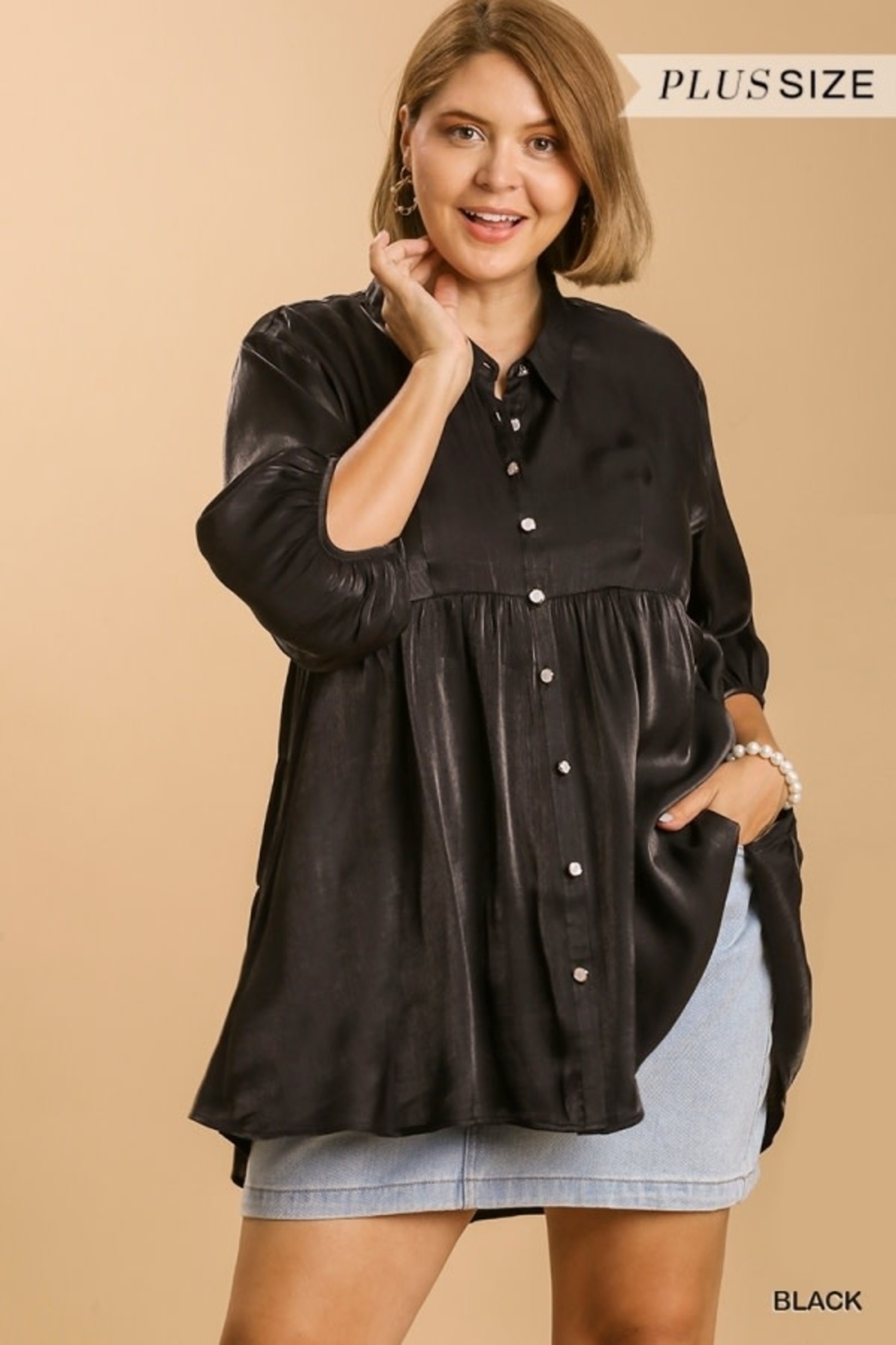 Satin Tiered Tunic - Sassy Lassie