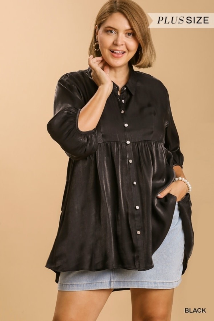 Umgee Satin Tiered Tunic
