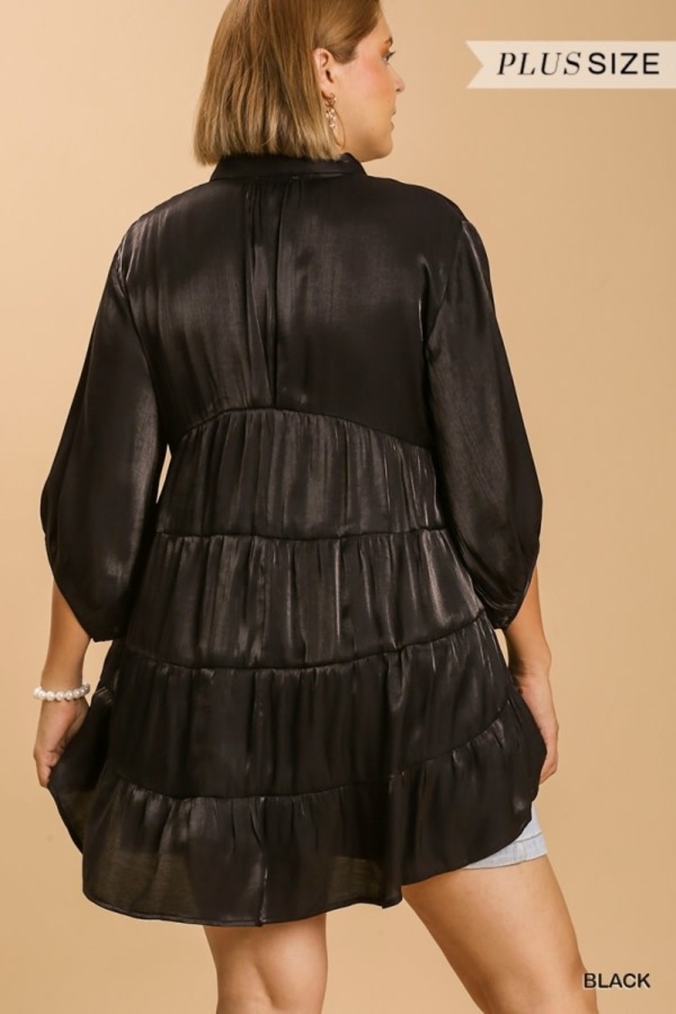 Umgee Satin Tiered Tunic