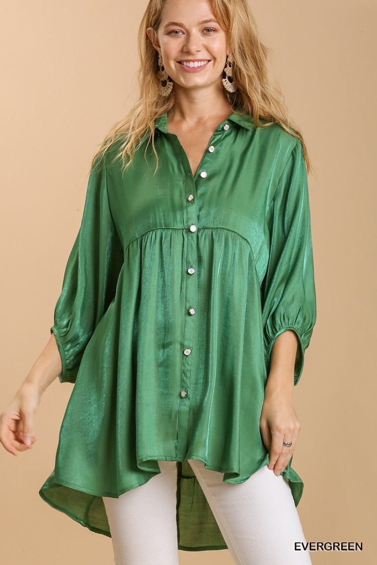 Umgee Satin Tiered Tunic