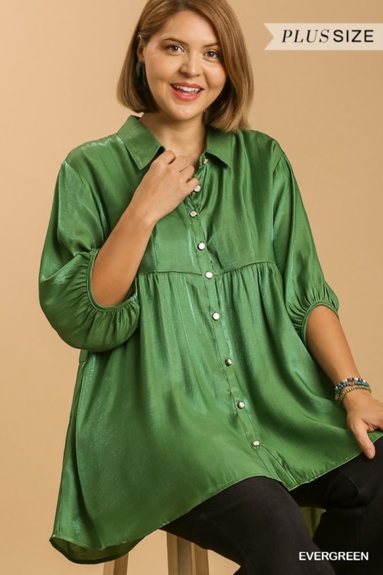 Umgee Satin Tiered Tunic