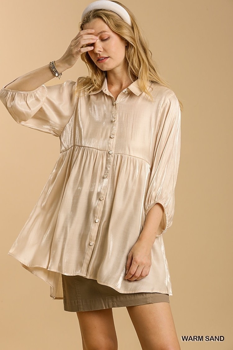 Umgee Satin Tiered Tunic