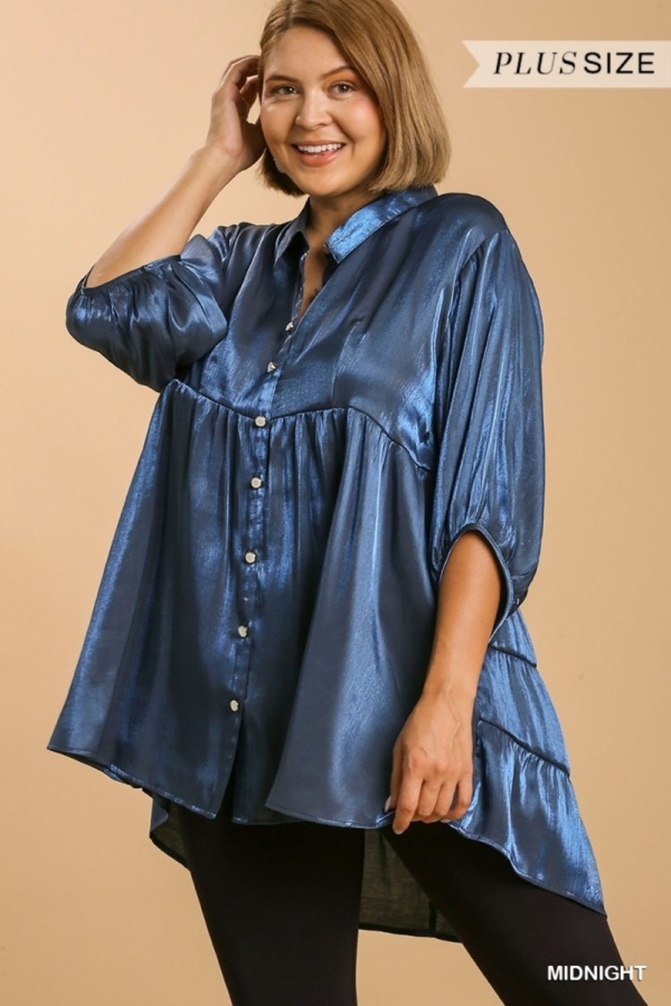 Umgee Satin Tiered Tunic