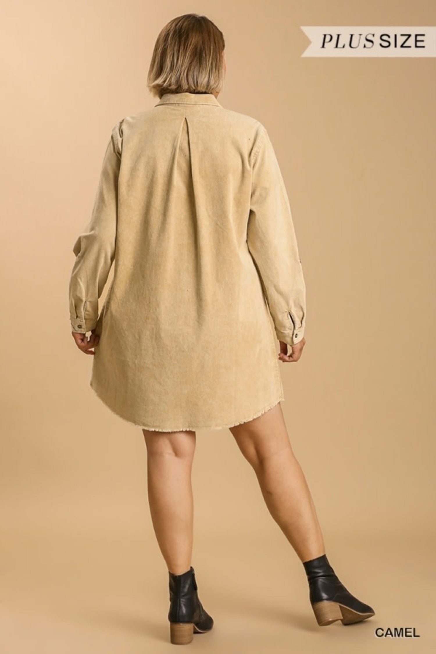 umgee denim dress Denim Blue Button Down Midi Dress main image 1