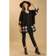 Umgee Crochet Long Sleeve Kimono