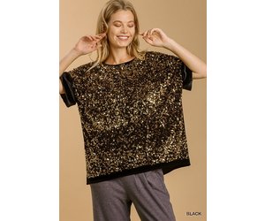 Umgee Velvet Sequin Top - Sassy Lassie