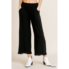 Umgee Frayed Hem Pants