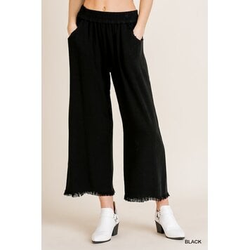 Umgee Frayed Hem Pants
