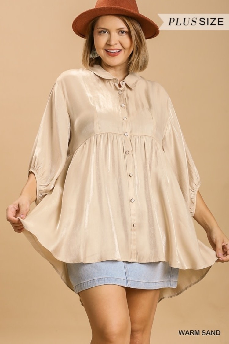 Umgee Satin Tiered Tunic