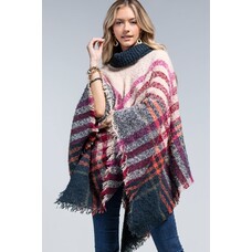 Boucle Plaid Poncho