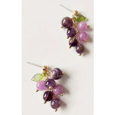 Purple Grape Earrings