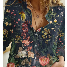 Vintage Floral Print Top