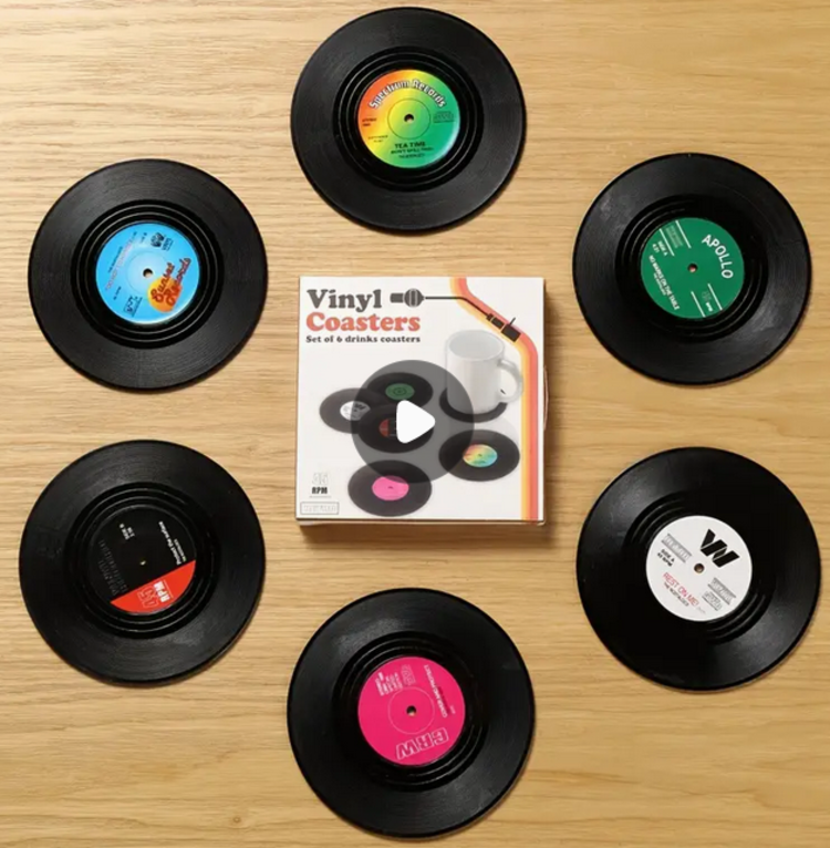 Vinyl Coaster 6 pc Set