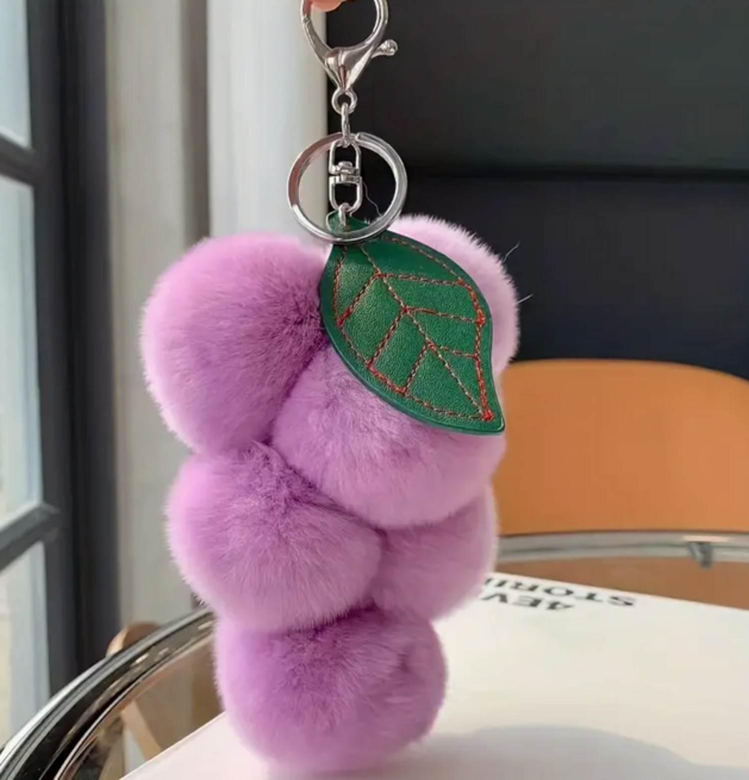 TU Fuzzy Grape Keychain